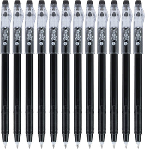 Pilot, FriXion ColorSticks Erasable Gel Ink Pens, Fine Point 0.7 mm, Pack of 12, Black