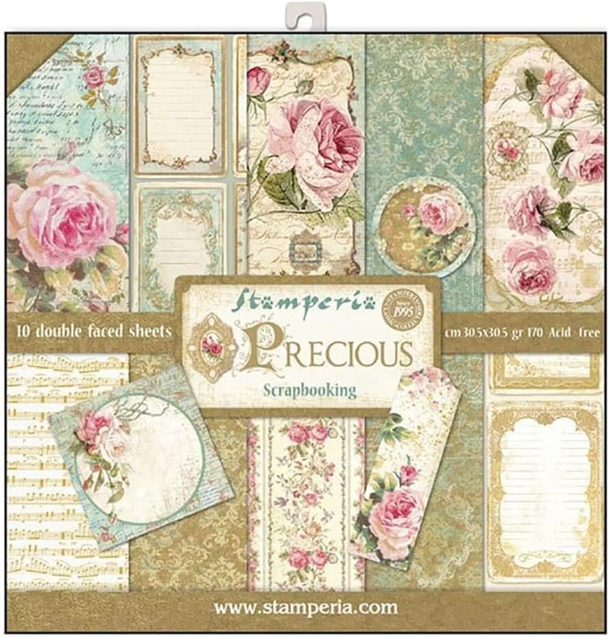 Stamperia - 12 x 12 Paper Pad - Precious