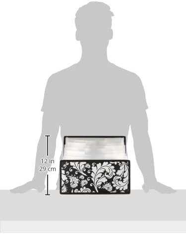 Storage Studios Projections Paper Holder with 10 Expandable Sections, 14.625 x 9 x 14.25 Inches, Black and White (CH92650)