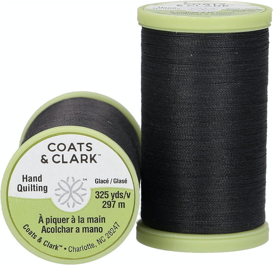 Coats Thread & Zippers Dual Duty Plus Hand Quilting Thread, 325-Yard, Black