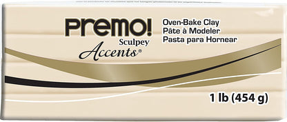 Sculpey Premo Polymer Oven-Bake Clay, Translucent, Non Toxic, 1 lb. bar, Great for jewelry making, holiday, DIY, mixed media and home décor projects. Premium clay Great for clayers and artists.