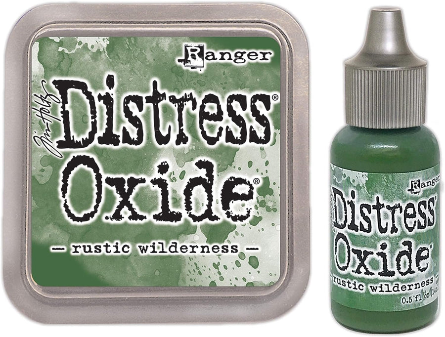 Tim Holtz Distress Rustic Wilderness November 2020 Release, Distress Oxide Ink Pad and Oxide Reinker, Bundle of 2 Items