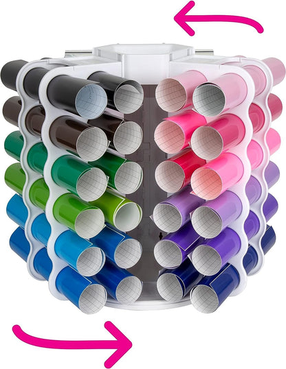 ArtBin 6866AG Mini Vinyl Storage Rack, Organizer up to 9 (5.5") Vinyl Rolls, White, 1 Rack