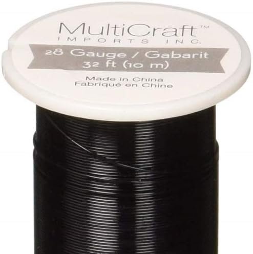 Metallic Beading & Jewelry Wire 28 Gauge 32', Black