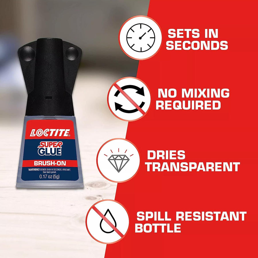 Loctite Super Glue Brush On Liquid, 0.18 oz, 1, Tube