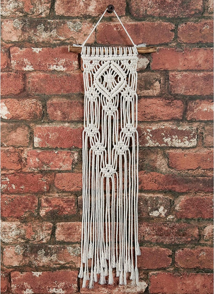 Solid Oak Small Format Macrame Kit-Lacy Squares