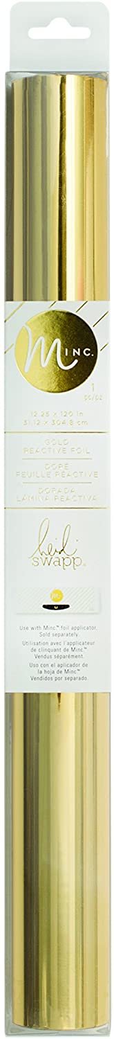 Heidi Swapp MINC Application Machine Reactive Foil by American Crafts | 12-inch X 120-inch Gold Foil Roll