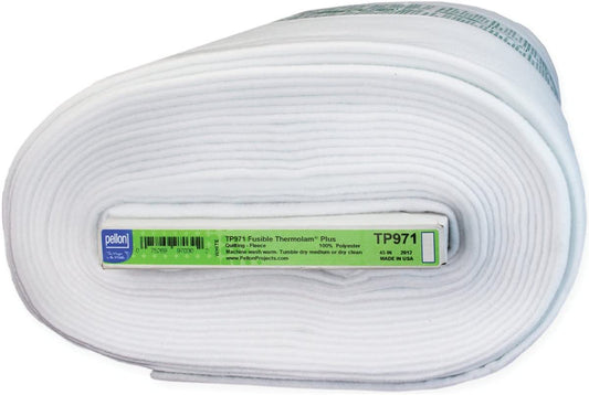 Pellon Thermolam Plus Fusible Fleece, 45-Inch/15-Yard, White