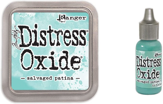 Generic Salvaged Patina Distress Oxide Pad + Reinker Lot - Tim Holtz Bundle