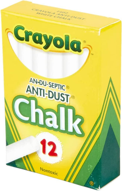 Crayola Chalkboard Chalk, White Chalk, School Supplies, 12 Sticks
