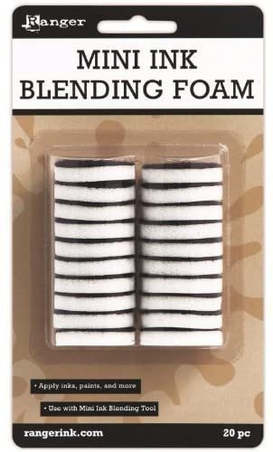 Tim Holtz Distress Oxide Ink Pads Set of 12 and Mini Ink Blending Tools Round with Replacement Foams