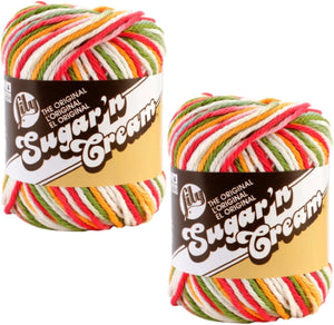 Lily Sugar 'n Cream 100% Cotton Limited Edition Yarn ~ 2-Pack (Mango Madness #2626)