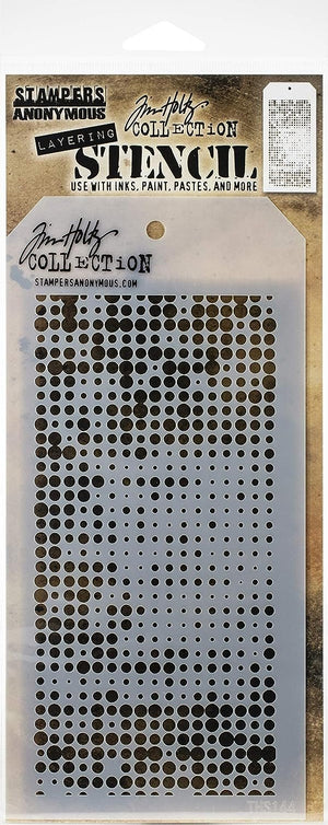 Tim Holtz - Stampers Anon Stencil, Halftone -Layered