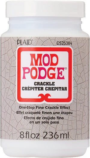 Mod Podge One-Step Crackle Medium, 8 fl oz Premium Acrylic Sealer, Perfect for Easy to Apply DIY Arts and Crafts, CS25384, Clear