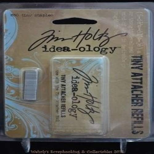 Metal Tiny Attacher Refills by Tim Holtz Idea-ology, Box of 1550 Staples, .25 Inches, TH92801