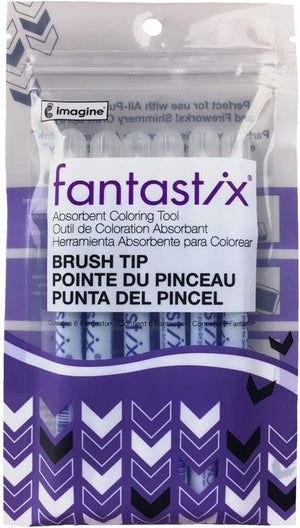 Tsukineko FX-100-006 Fantastix Brush Point Tools 6Ct, Multicolor