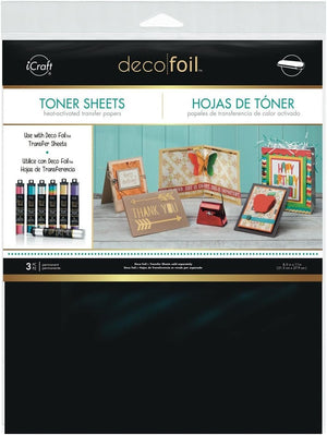 iCraft Deco Foil Toner Sheets, 8.5 Inches x 11 Inches, Black