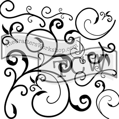The Crafter's Workshop TCW124S Stencil Capricious, 6" x 6"