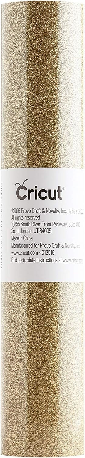 Cricut Iron on Glitter, White 12"x19"