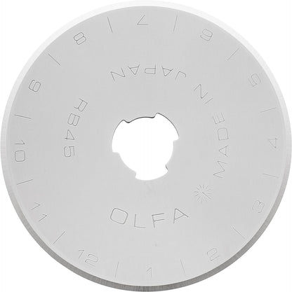 OLFA 1079062 RB45-2 45mm Straight Edge Rotary Blade, 2-Pack
