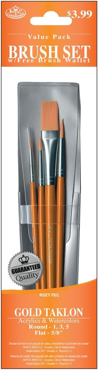 Royal & Langnickel Paintbrushes, Various, 4/Pkg