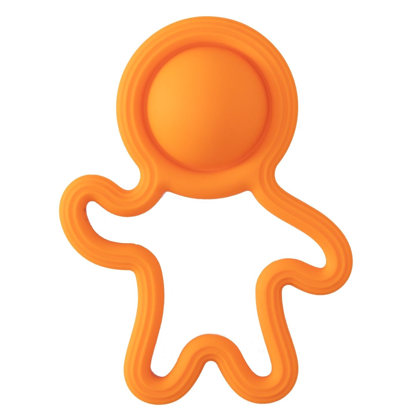 Fat Brain Toys Lil Dimpl Orange - Popping Sensory Toy & Teether, Ages 0+