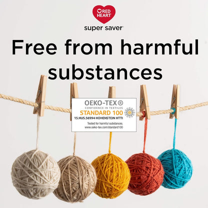 Red Heart Super Saver Yarn, 3 Pack, Favorite Stripe 3 Count