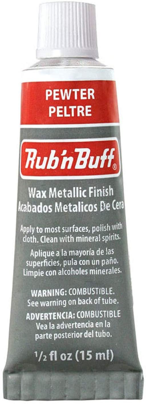 Rub 'N Buff Metallic Wax Finish .5oz-Pewter