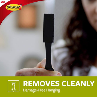 Command 17206BLK Heavy Duty, Holds 16 lbs Picture Hanging Strips, 4 Pairs, Black, 4 Count