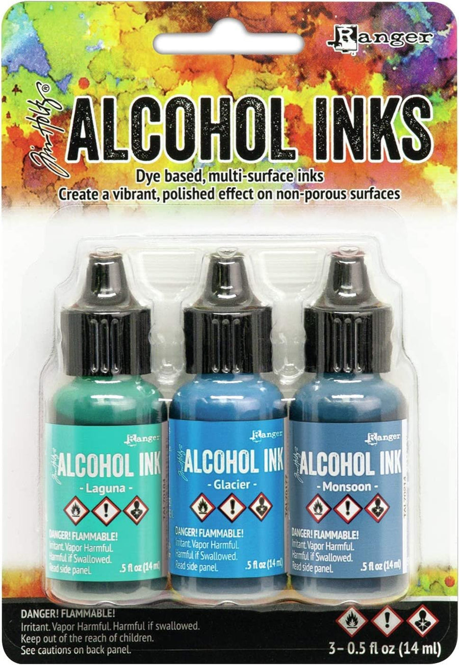 Tim Holtz - Ranger Alcohol Ink 3PKG, Teal/Blue Spectrum