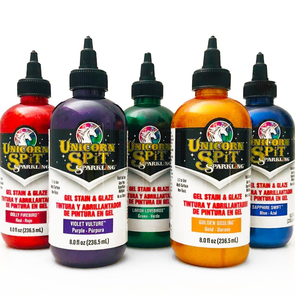 Unicorn Spit Sparkling Wood Stain & Glaze, 8oz. (6 Colors)