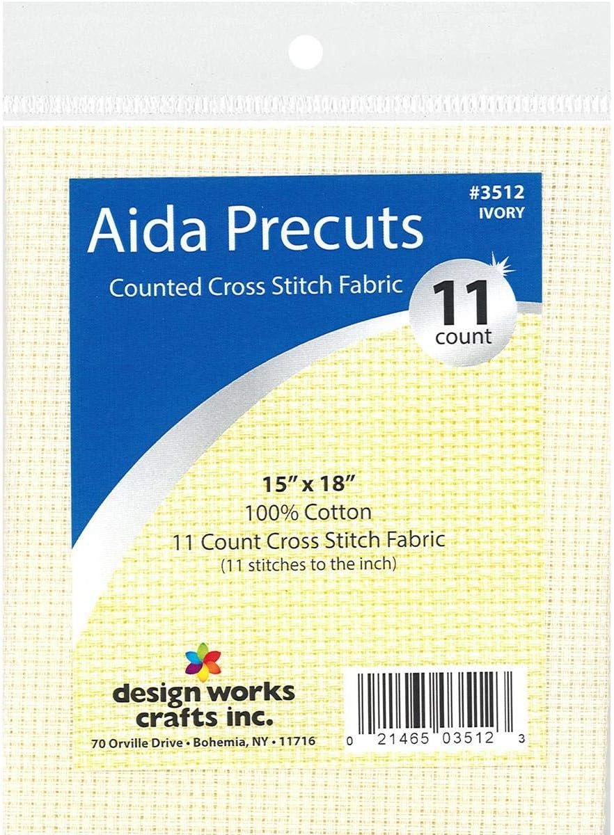 Design Works Crafts 11 Counted Cross Stitch-Ivory Pre-Cut Aida Fabric