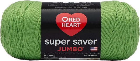 RED Heart Super Saver Jumbo Yarn, Paddy Green
