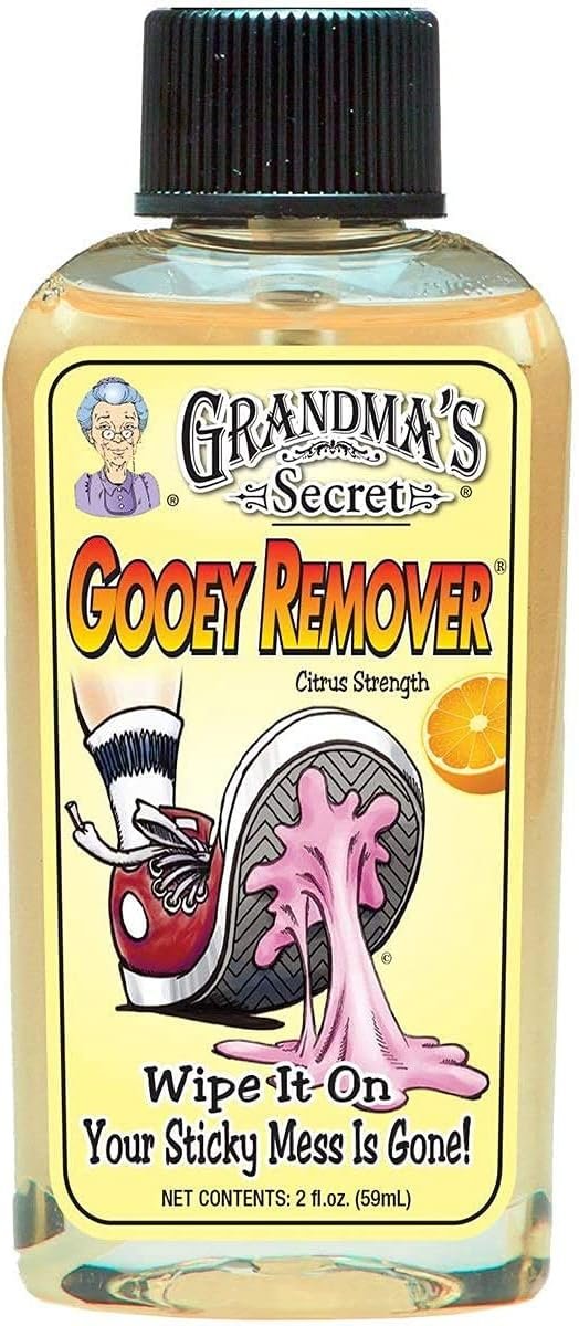 Grandma's Secret Gooey Remover 2 Ounce - Citrus Strength Goo and Adhesive Remover - Easily Removes Gum, Oil, Crayon, Candle Wax, Glue, Adhesive, Tape and Sticker Residue