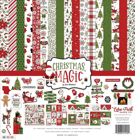 Echo Park Paper Company Christmas Magic Collection Kit Paper, Multi