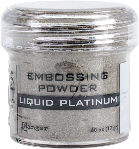 Ranger Embossing Powder, 0.6-Ounce Jar, Liquid Platinum