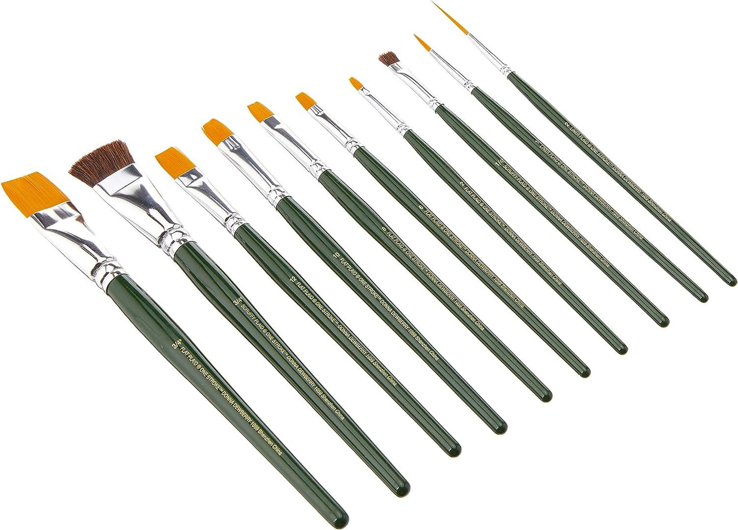 FolkArt One Stroke One Stroke Brush Set, 1059 (10-Pack),Small