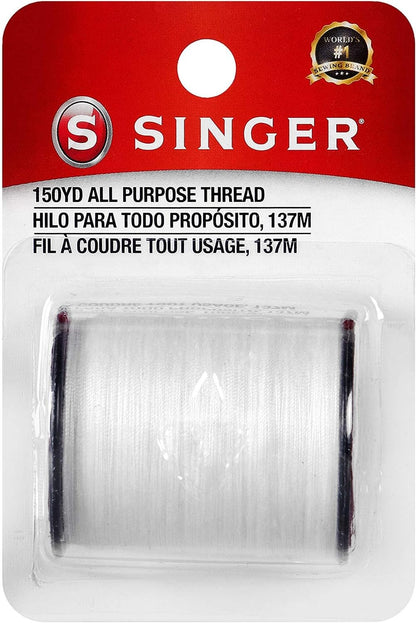 Singer 150-yard All Purpose Polyester Thread, 1-Pack, White