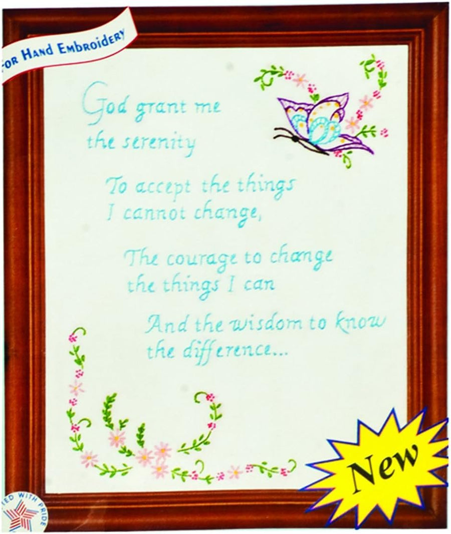 Jack Dempsey Stamped White Sampler 11"X14"-Serenity Prayer