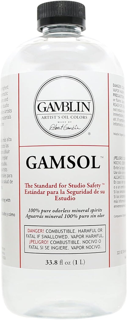 Artists' Grade Gamsol Oil Color Size: 1 Liter, 33.8 Fl. Oz.