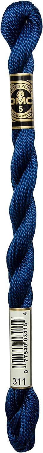 DMC 115 5-311 Pearl Cotton Thread, Medium Navy Blue, Size 5