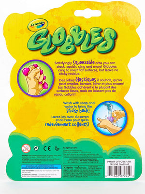 Crayola Globbles Fidget Toy (6ct), Sticky Fidget Balls, Squish Gift for Kids, Sensory Toys, Ages 4, 5, 6, 7, 8