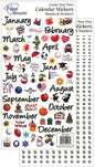 Accent Design Paper Accents StickerMonths&NumberBk Lg StickerMonthNumberLg