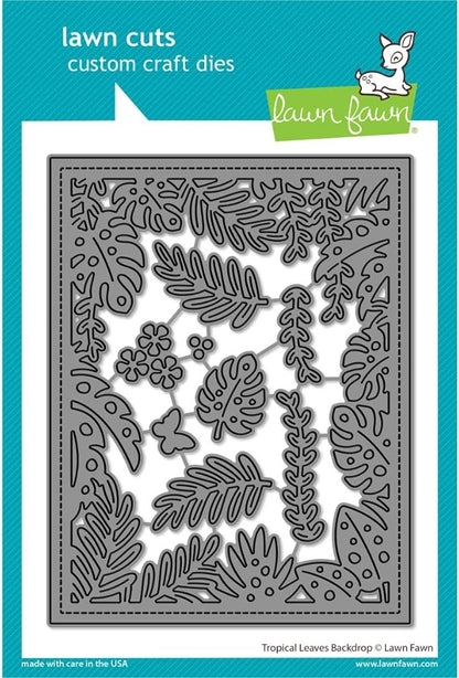 Lawn Fawn LF2615 Tropical Leaves Backdrop Dies