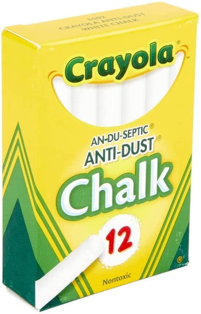 Crayola Chalkboard Chalk, White Chalk, School Supplies, 12 Sticks