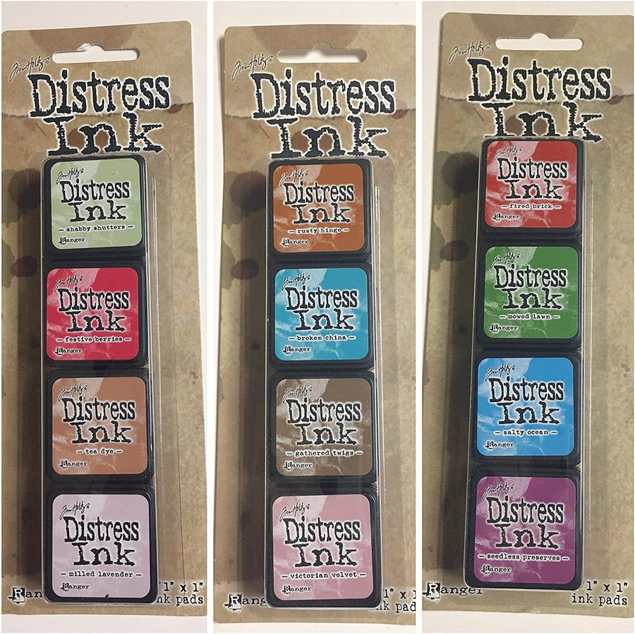 Ranger Tim Holtz Distress Mini Ink Pad Kits - #1-15, Super Bundle of all 60 Colors