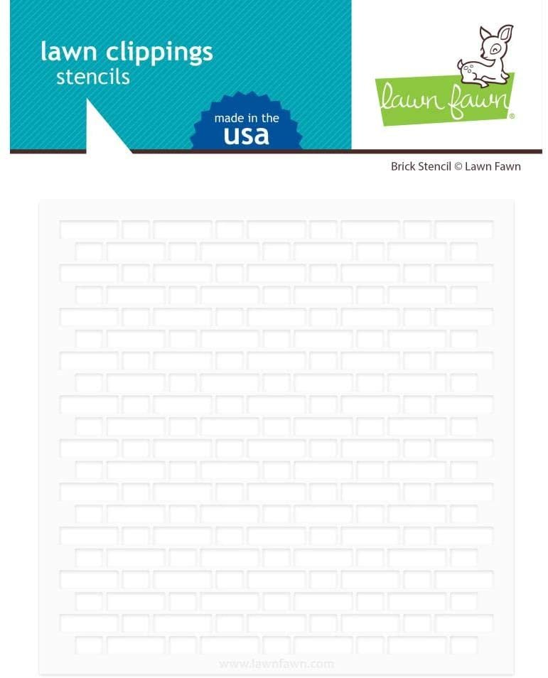 Lawn Fawn Stencils - Starry Sky, Brick and Ocean Waves Set - 3 Item Bundle