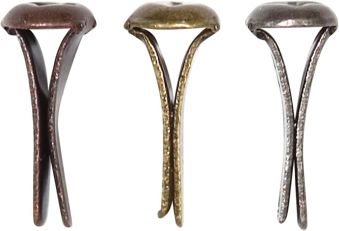 Metal Mini Fasteners by Tim Holtz Idea-ology, 99 per Pack, 1/4 Inch, Antique Finishes, TH92790