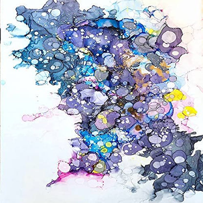 PIXISS 5” x 7’’ Alcohol Ink Paper 25 Sheets & Ink Blower