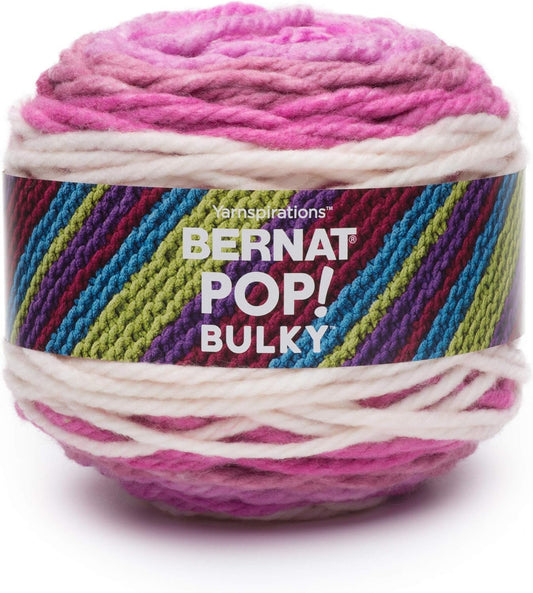 Bernat Pop Bulky Yarn, 9.8 oz, Gauge 6 Super Bulky, Café Au Lait